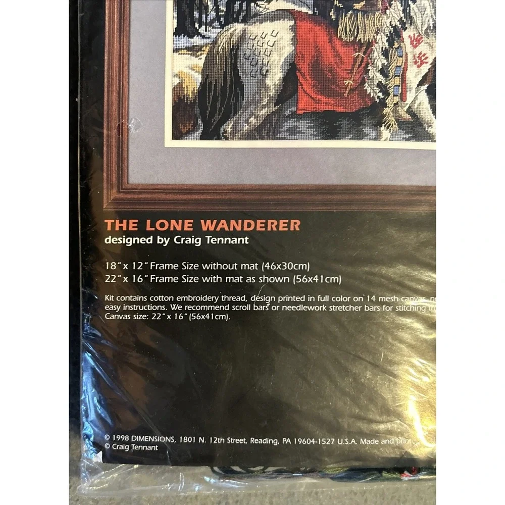 Dimensions Needlepoint Kit #2467 The Lone Wanderer Craig Tennant 1998 Native